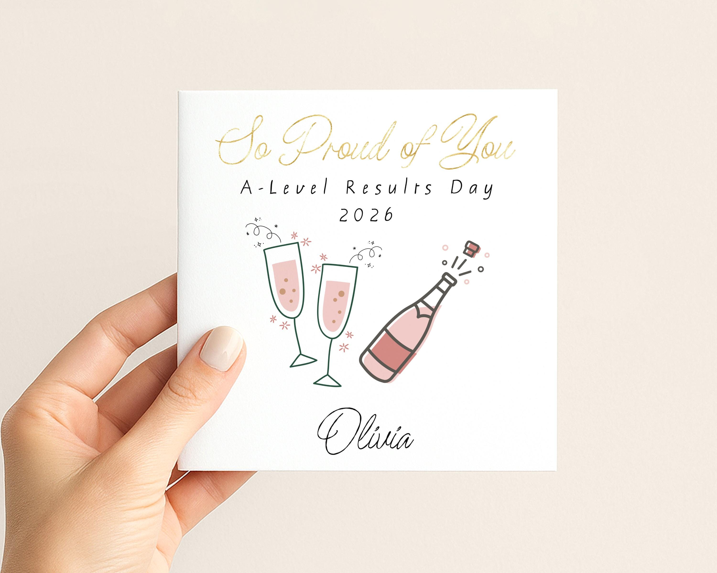 Gold Foil Script Detail On Personalised Results Card