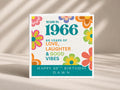 Personalised 60th Birthday Card, 1966 Retro Floral Design with Custom Name