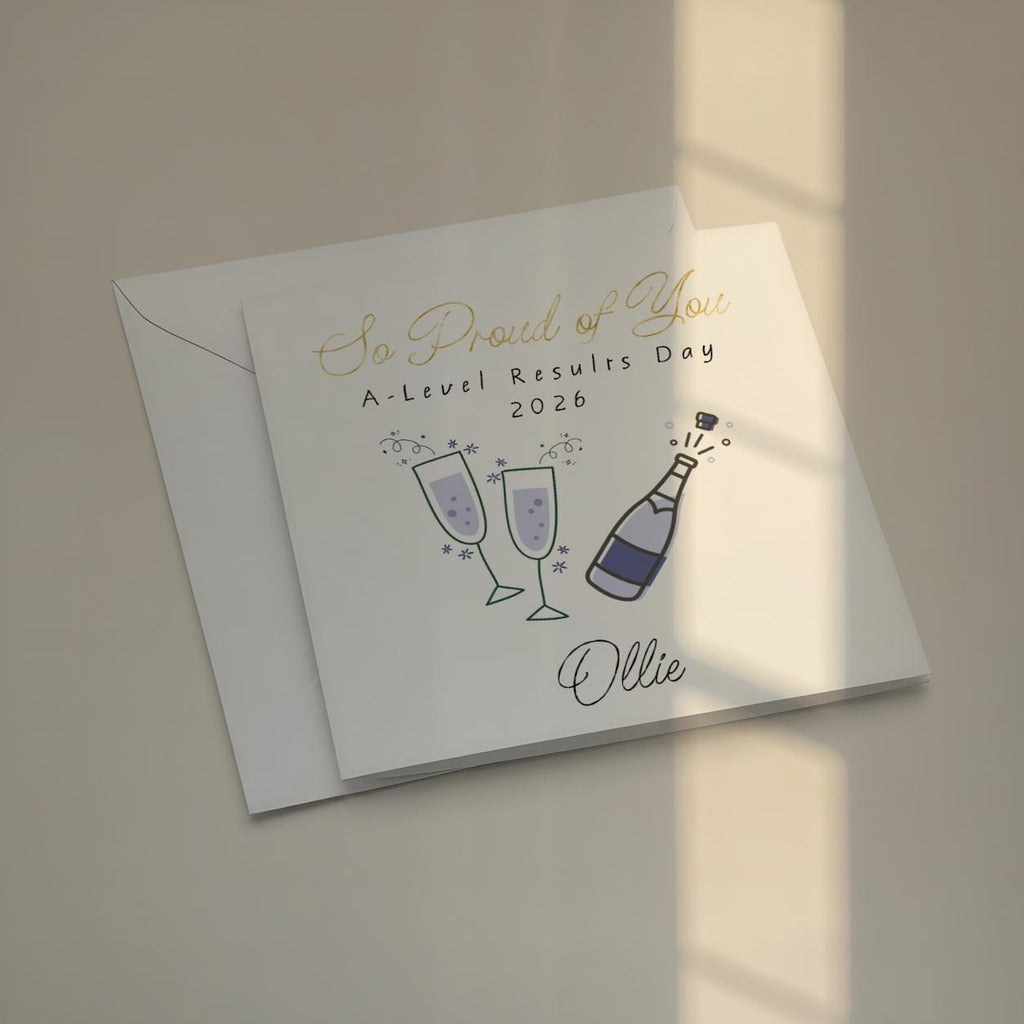 Personalised Exam Results Card Supplied With White Envelope