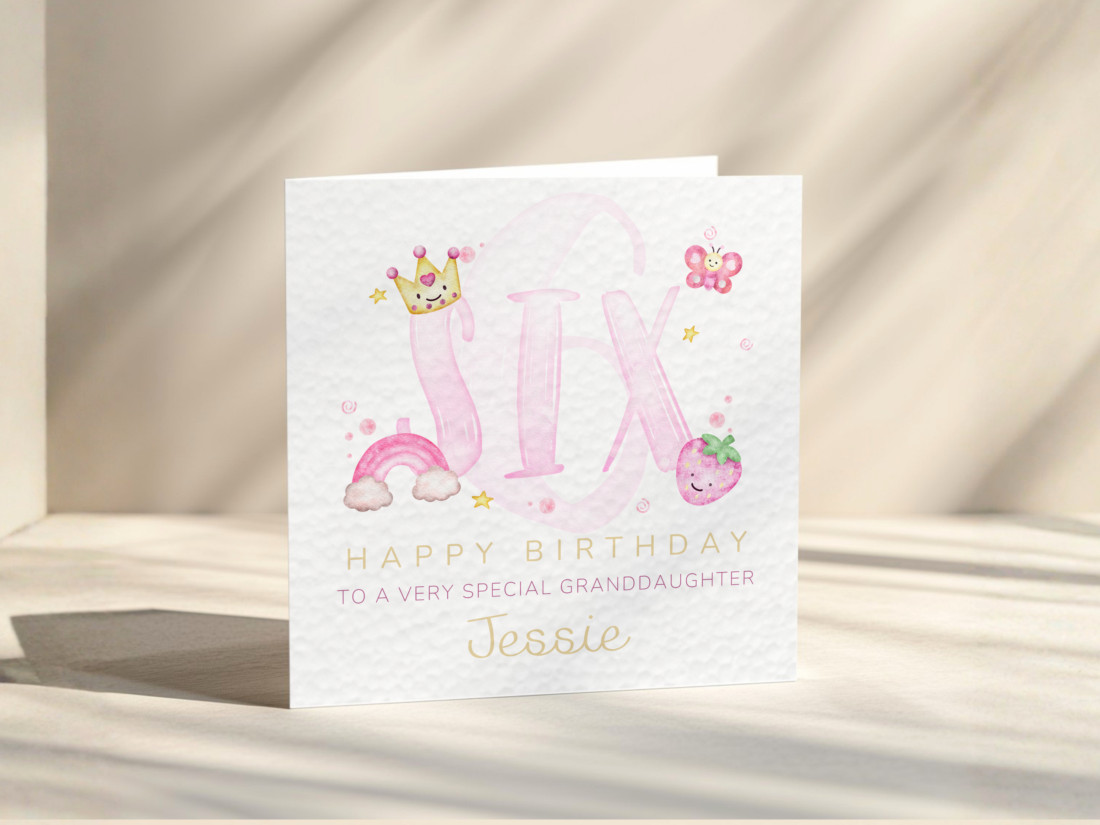 Personalised Birthday Card for Girl, Custom Name and Age, Daughter, Granddaughter, Niece or Goddaughter, image 13