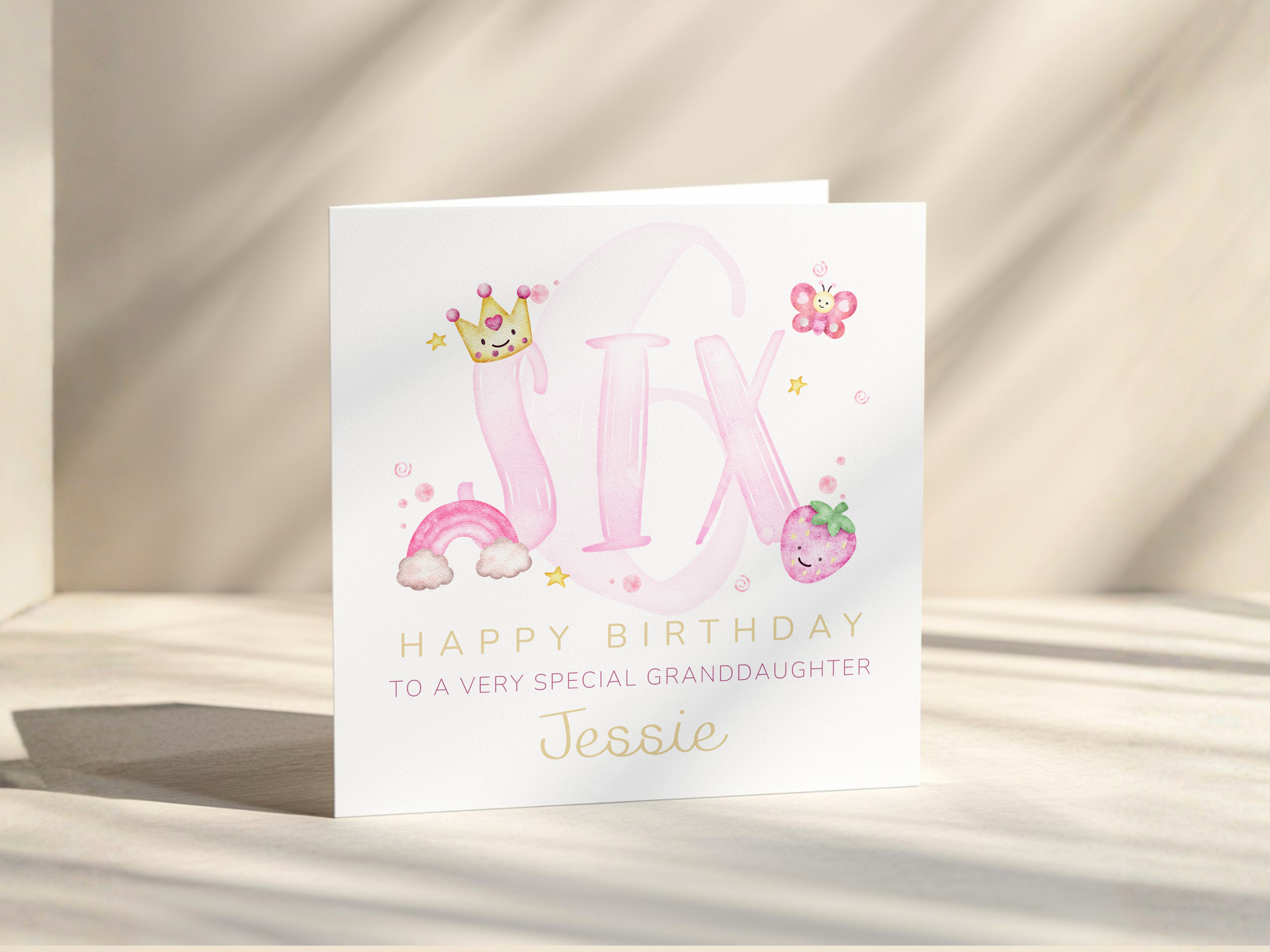 Personalised Birthday Card for Girl, Custom Name and Age, Daughter, Granddaughter, Niece or Goddaughter, image 14